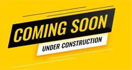 A yellow banner with the words " coming soon under construction ".