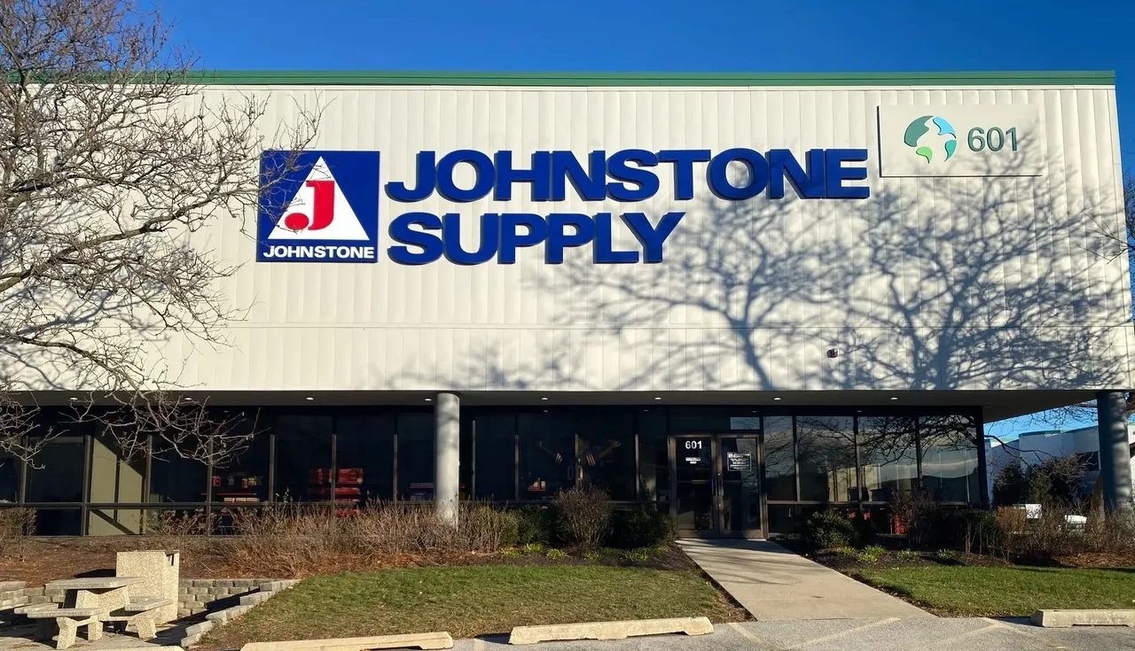 A building with the name johnstone supply on it.